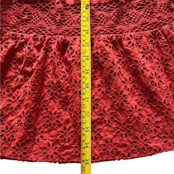 REE PEOPLE Maxi Skirt & Cropped Burt Red Summer Set - Picture 6 of 7